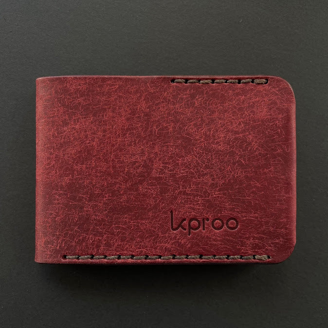 Cartera Portaplacas BASIC Policía Nacional | Edición Mosto Hilo Gris | Cuero Cosido a Mano – KPROO