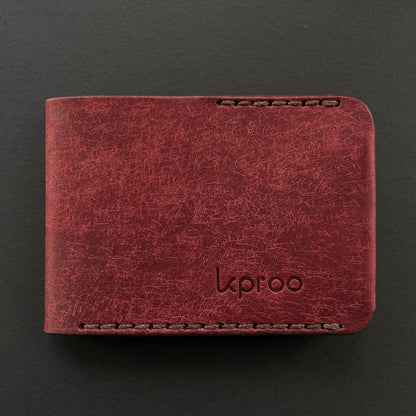 Cartera Portaplacas BASIC Policía Nacional | Edición Mosto Hilo Gris | Cuero Cosido a Mano – KPROO