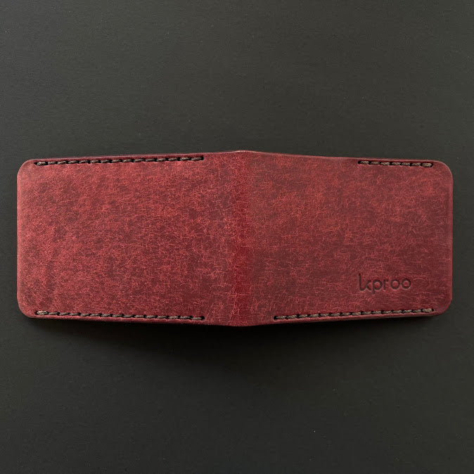 Cartera Portaplacas BASIC Policía Nacional | Edición Mosto Hilo Gris | Cuero Cosido a Mano – KPROO
