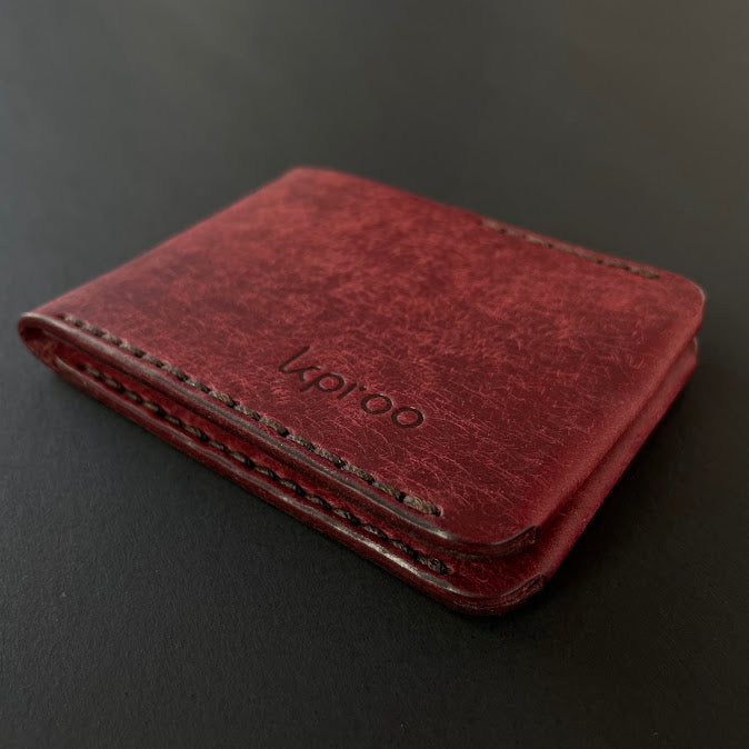 Cartera Portaplacas BASIC Policía Nacional | Edición Mosto Hilo Gris | Cuero Cosido a Mano – KPROO