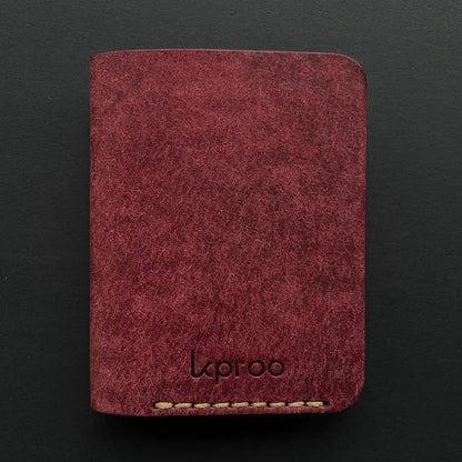 Cartera Portaplacas COMPAC Policía Nacional | Edición Mosto Navy Hilo Marrón | Cuero Cosido a Mano – KPROO