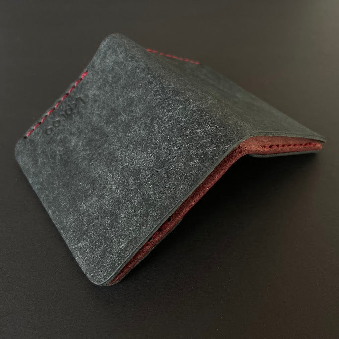 Cartera Portaplacas COMPAC Policía Municipal Madrid | Edición Navy Mosto Hilo Granate | Cuero Cosido a Mano – KPROO