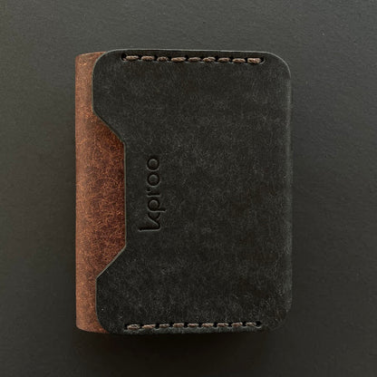 Cartera Portaplacas FORTIS Mossos d'Esquadra | Edición Negra Tabaco Hilo Marrón | Cuero Cosido a Mano – KPROO