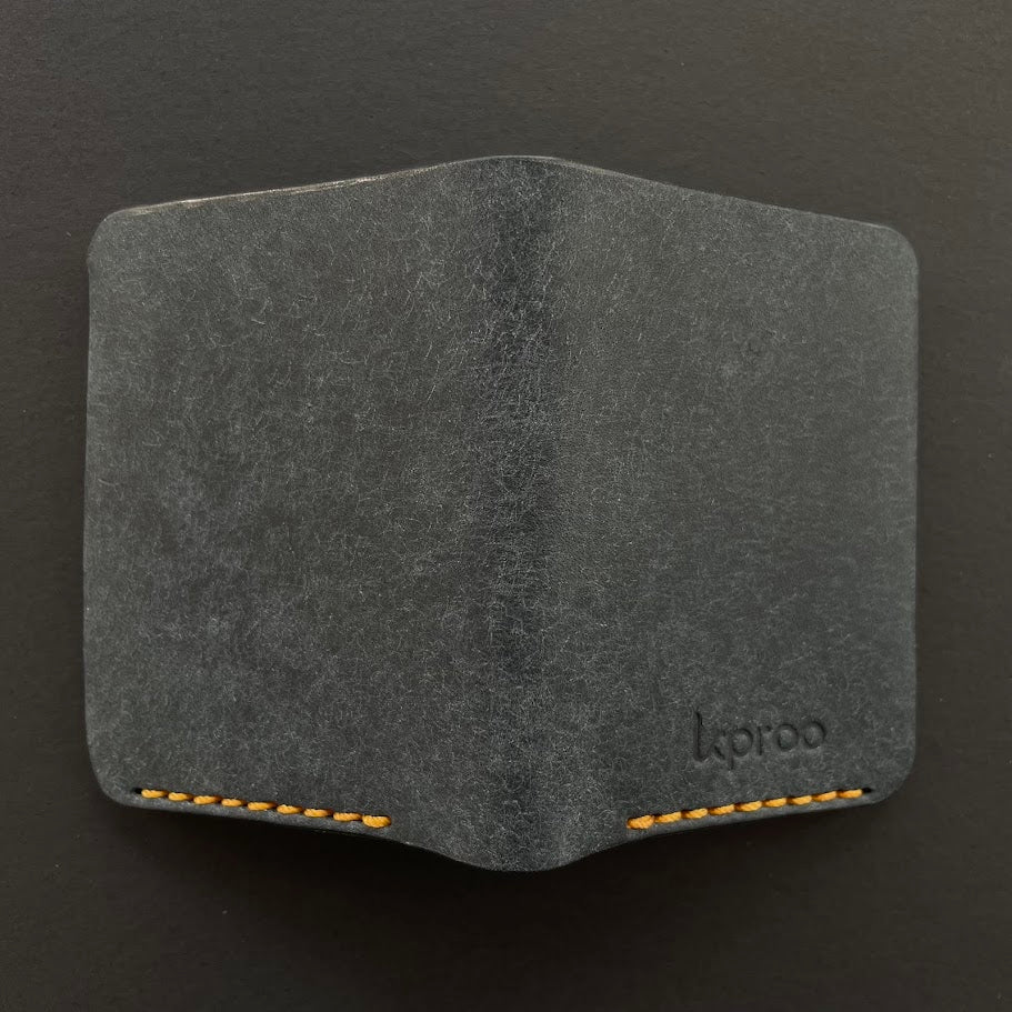 Cartera Portaplacas COMPAC | Edición Navy y Oliva Hilo Naranja | Todas las Corporaciones | Cuero Cosido a Mano – KPROO