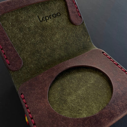 Cartera Portaplacas FORTIS Policía Local | Edición Negra Hilo Negro | Cuero Cosido a Mano – KPROO