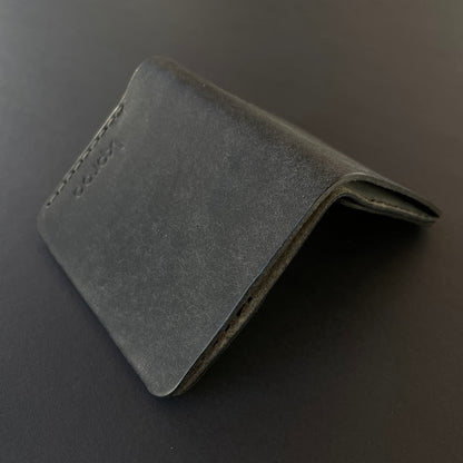 Cartera Portaplacas COMPAC Policía Nacional | Edición Negra Azul M Hilo Gris | Cuero Cosido a Mano – KPROO