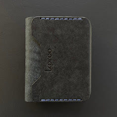 Cartera Portaplacas FORTIS Policía Nacional | Edición Azul M Negro Hilo Azul | Cuero Cosido a Mano – KPROO