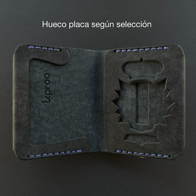 Cartera Portaplacas FORTIS | Edición MADRID | Cuero Cosido a Mano – KPROO | CNP · GC · PL
