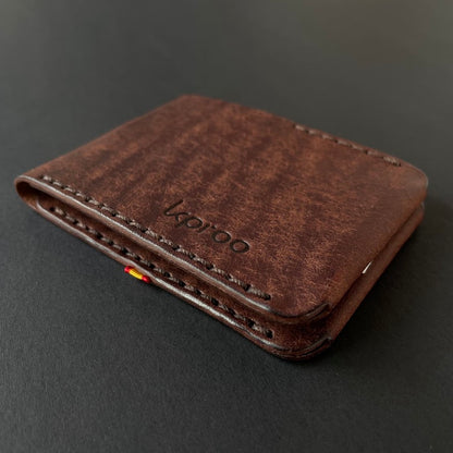Cartera Portaplacas BASIC Policía Nacional | Edición Tabaco Hilo Gris | Cuero Cosido a Mano – KPROO