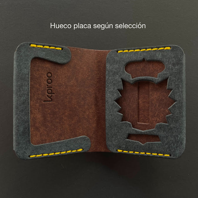 Cartera Portaplacas FORTIS | Edición SEVILLA | Cuero Cosido a Mano – KPROO | CNP · GC · PL