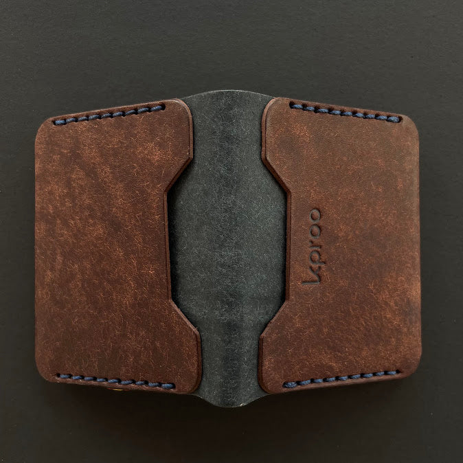 Cartera Portaplacas FORTIS | Edición CANTABRIA | Cuero Cosido a Mano – KPROO | CNP · GC · PL