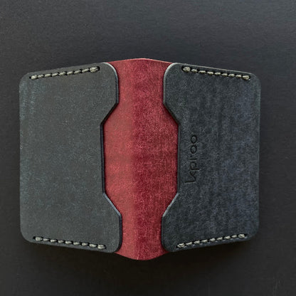 Cartera Portaplacas FORTIS Guardia Civil – Piel Italiana Cosida a Mano – Edición: Azul M y Mosto Hilo Verde